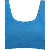 imageCRZ YOGA Ribbed Sports Bras for Women  U Back Wireless Medium Impact Padded Yoga Workout CamiSupersonic Blue