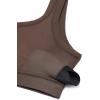 imageCRZ YOGA Ribbed Sports Bras for Women  U Back Wireless Medium Impact Padded Yoga Workout CamiTaupe