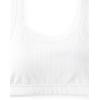 imageCRZ YOGA Ribbed Sports Bras for Women  U Back Wireless Medium Impact Padded Yoga Workout CamiWhite