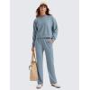 imageCRZ YOGA SoftAura Wide Leg Sweatpants Women 29quot31quot Modal High Waisted Lounge Travel Casual Sweat Pants with PocketsBelgian Blue