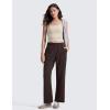 imageCRZ YOGA SoftAura Wide Leg Sweatpants Women 29quot31quot Modal High Waisted Lounge Travel Casual Sweat Pants with PocketsHot Fudge Brown