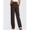 imageCRZ YOGA SoftAura Wide Leg Sweatpants Women 29quot31quot Modal High Waisted Lounge Travel Casual Sweat Pants with PocketsHot Fudge Brown