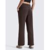 imageCRZ YOGA SoftAura Wide Leg Sweatpants Women 29quot31quot Modal High Waisted Lounge Travel Casual Sweat Pants with PocketsHot Fudge Brown