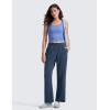 imageCRZ YOGA SoftAura Wide Leg Sweatpants Women 29quot31quot Modal High Waisted Lounge Travel Casual Sweat Pants with PocketsInk Blue