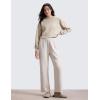 imageCRZ YOGA SoftAura Wide Leg Sweatpants Women 29quot31quot Modal High Waisted Lounge Travel Casual Sweat Pants with PocketsMilky White