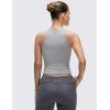 imageCRZ YOGA Softembrace High Neck Casual Tops for Women Soft Double Lined Sleeveless Shirts Basic Summer Going Out TanksRhino Grey