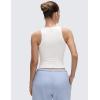 imageCRZ YOGA Softembrace High Neck Casual Tops for Women Soft Double Lined Sleeveless Shirts Basic Summer Going Out TanksWhite