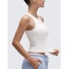 imageCRZ YOGA Softembrace High Neck Casual Tops for Women Soft Double Lined Sleeveless Shirts Basic Summer Going Out TanksWhite