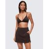 imageCRZ YOGA Softhold Womens Double Lined Triangle Bralette  Adjustable Straps Unlined Wireless Cami Plunge TShirt Everyday BraHot Fudge Brown