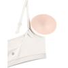 imageCRZ YOGA Womens Butterluxe Adjustable Spaghetti Strap Sports Bra  Scoop Neck Wireless Padded Yoga Workout Crop TopMilky White Bone