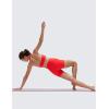 imageCRZ YOGA Womens Butterluxe Halter Sports Bras  Scoop Neck Padded Open Back Yoga Crop Gym Tops Low ImpactDeep Red