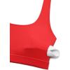 imageCRZ YOGA Womens Butterluxe Halter Sports Bras  Scoop Neck Padded Open Back Yoga Crop Gym Tops Low ImpactDeep Red