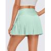 imageCRZ YOGA Womens High Waisted Pleated Tennis Skirts with Pockets Tummy Control Casual Liner A Line Workout Golf SkortsMint Moment