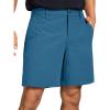 imageCRZ YOGA Mens All Day Comfy Golf Shorts  7quot9quot Stretch Lightweight Flat Front for Casual Work with PocketsIron Blue