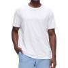 imageCRZ YOGA Mens CottonBlend Short Sleeve Tee Tops Moisture Wicking Workout Athletic Casual Lightweight Soft Basic TShirtWhite