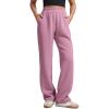 imageCRZ YOGA SoftAura Wide Leg Sweatpants Women 29quot31quot Modal High Waisted Lounge Travel Casual Sweat Pants with PocketsVelvet Dust