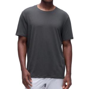 imageCRZ YOGA Mens CottonBlend Short Sleeve Tee Tops Moisture Wicking Workout Athletic Casual Lightweight Soft Basic TShirtMysterious Grey