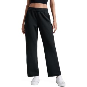 imageCRZ YOGA SoftAura Wide Leg Sweatpants Women 29quot31quot Modal High Waisted Lounge Travel Casual Sweat Pants with PocketsBlack