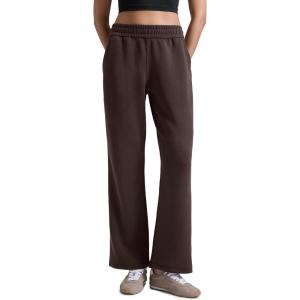 imageCRZ YOGA SoftAura Wide Leg Sweatpants Women 29quot31quot Modal High Waisted Lounge Travel Casual Sweat Pants with PocketsHot Fudge Brown
