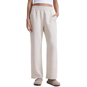 imageCRZ YOGA SoftAura Wide Leg Sweatpants Women 29quot31quot Modal High Waisted Lounge Travel Casual Sweat Pants with PocketsMilky White