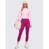 imageCRZ YOGA Womens Butterluxe Mock Turtleneck Long Sleeves Crop Tops Slim Fit Workout Casual TShirt Base Layer Fall ShirtsPink Peony