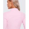 imageCRZ YOGA Womens Butterluxe Mock Turtleneck Long Sleeves Crop Tops Slim Fit Workout Casual TShirt Base Layer Fall ShirtsPink Peony