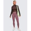 imageCRZ YOGA Womens Butterluxe Mock Turtleneck Long Sleeves Crop Tops Slim Fit Workout Casual TShirt Base Layer Fall ShirtsTaupe