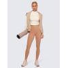 imageCRZ YOGA Womens Butterluxe Mock Turtleneck Long Sleeves Crop Tops Slim Fit Workout Casual TShirt Base Layer Fall ShirtsWhite Apricot