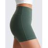 imageCRZ YOGA Girls Butterluxe Athletic Biker Shorts  Kids Teen High Waist Lounge Active Dance Yoga Running Buttery SoftDark Forest Green
