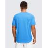 imageCRZ YOGA Mens Lightweight Athletic TShirts Moisture Wicking Running Workout Shirt Short Sleeve Gym TopsPoolside Blue