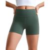 imageCRZ YOGA Girls Butterluxe Athletic Biker Shorts  Kids Teen High Waist Lounge Active Dance Yoga Running Buttery SoftDark Forest Green