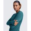imageCRZ YOGA Womens Seamless Workout Long Sleeve Shirts Quick Dry Gym Athletic Tops Breathable Running Yoga TShirtsGreen Jade