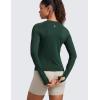 imageCRZ YOGA Womens Seamless Workout Long Sleeve Shirts Quick Dry Gym Athletic Tops Breathable Running Yoga TShirtsLegend Green
