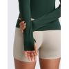imageCRZ YOGA Womens Seamless Workout Long Sleeve Shirts Quick Dry Gym Athletic Tops Breathable Running Yoga TShirtsLegend Green