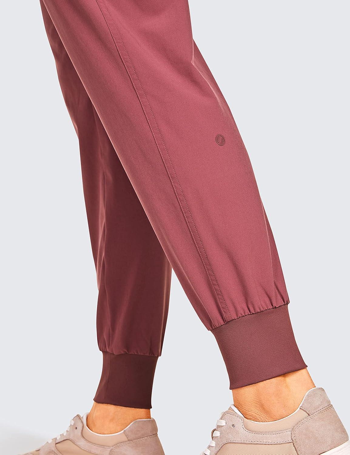 imageCRZ YOGA Womens Lightweight Workout Joggers 275quot  Travel Casual Outdoor Running Athletic Track Hiking Pants with PocketsMisty Merlot