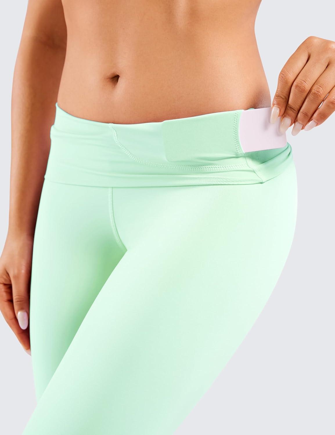 imageCRZ YOGA Womens Naked Feeling Workout 78 Yoga Leggings  25 Inches High Waist Tight PantsMint Moment