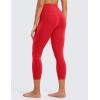 imageCRZ YOGA Butterluxe High Waisted Capris Workout Leggings for Women 23  Lounge Buttery Soft Yoga PantsAurora Red