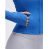 imageCRZ YOGA Butterluxe Womens Cropped Slim Fit Workout Jacket Weightless Track Athletic Full Zip Up Tops with Thumb HolesSparkle Blue