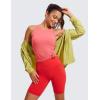 imageCRZ YOGA Butterluxe Womens Racerback High Neck Tank Top  with Built in Bra Workout Padded Yoga Athletic CamisoleRaspberry Sorbet