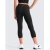 imageCRZ YOGA Girls Butterluxe Athletic Capri Leggings with Pockets  High Waist Kids Teen Workout Active Yoga Pants Dance TightsBlack
