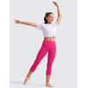 imageCRZ YOGA Girls Butterluxe Athletic Capri Leggings with Pockets  High Waist Kids Teen Workout Active Yoga Pants Dance TightsGranita Pink