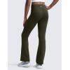 imageCRZ YOGA Girls Butterluxe Crossover Flare Leggings  Kids High Waist V Cross Bell Bottoms Bootcut Lounge Active Yoga PantsOlive Green