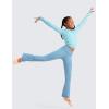 imageCRZ YOGA Girls Butterluxe Crossover Flare Leggings  Kids High Waist V Cross Bell Bottoms Bootcut Lounge Active Yoga PantsPure Blue