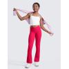 imageCRZ YOGA Girls Butterluxe Crossover Flare Leggings  Kids High Waist V Cross Bell Bottoms Bootcut Lounge Active Yoga PantsViva Magenta