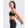 imageCRZ YOGA Girls Butterluxe Sports Bras  Adjustable Spaghetti Strap Scoop Neck for Teens Kids Yoga Workout DanceBlack