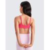 imageCRZ YOGA Girls Butterluxe Sports Bras  Adjustable Spaghetti Strap Scoop Neck for Teens Kids Yoga Workout DanceLip Gloss Pink