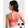 imageCRZ YOGA Girls Butterluxe Sports Bras  Adjustable Spaghetti Strap Scoop Neck for Teens Kids Yoga Workout DanceLip Gloss Pink