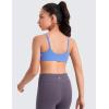 imageCRZ YOGA Girls Butterluxe Sports Bras  Adjustable Spaghetti Strap Scoop Neck for Teens Kids Yoga Workout DanceWild Indigo