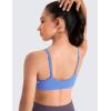 imageCRZ YOGA Girls Butterluxe Sports Bras  Adjustable Spaghetti Strap Scoop Neck for Teens Kids Yoga Workout DanceWild Indigo