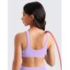 imageCRZ YOGA Girls Butterluxe Training Sports Bra  Scoop Neck U Back for Teens Kids Yoga Dance Crop TopElfin Purple